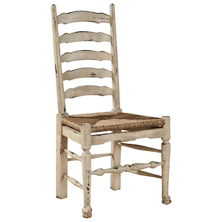 Painted English Country Ladderback Side Chair